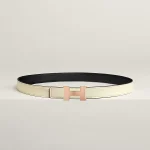 Mini Constance belt buckle & Reversible leather strap 24 mm - Image 2